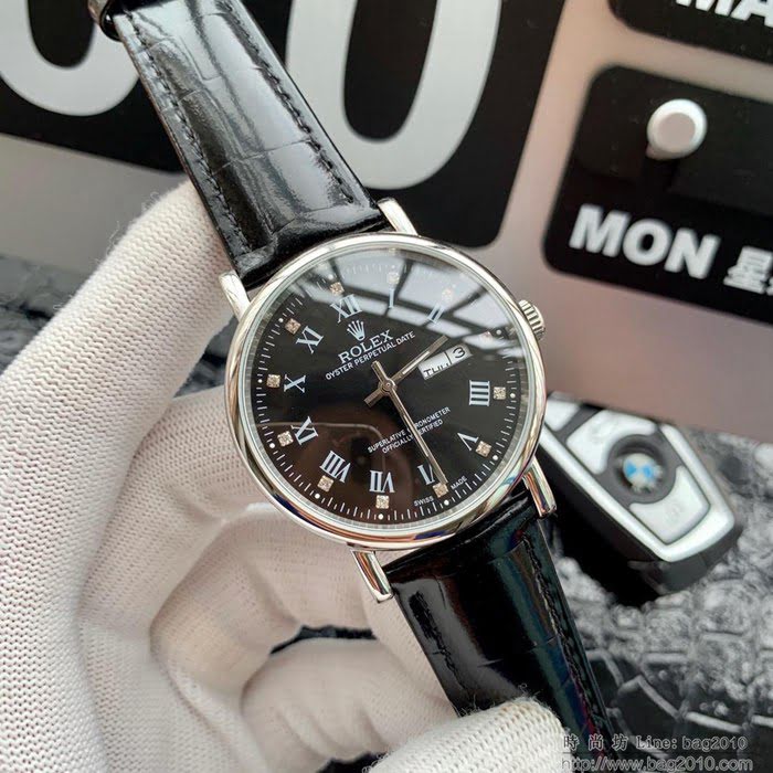 ROLEX勞力士 三針單曆 全自動進口機械 316L精鋼表殼 錶帶 男士腕表  wssb4155